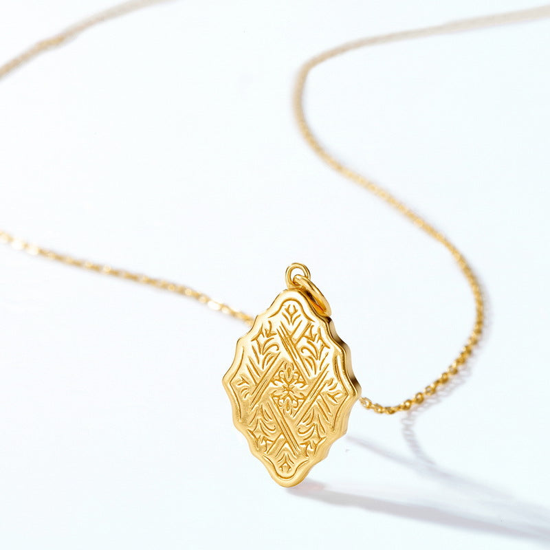 S925 純銀鍍 10K 金日韓風項鍊 | 天然黑瑪瑙仿鑽 雙面魅力必備款