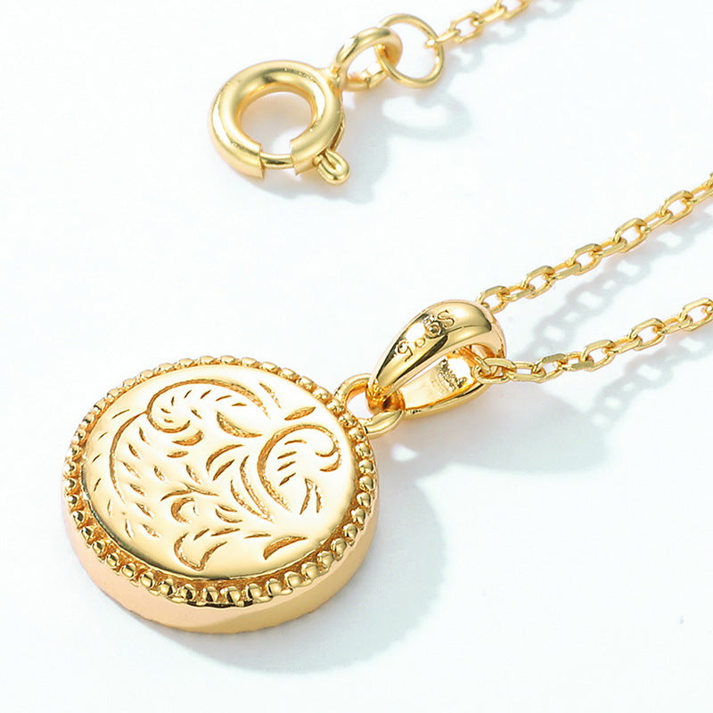 歐美風時尚首選!S925 純銀鍍 10K 金,藍晶砂雙面可戴項鍊耳環戒指套裝