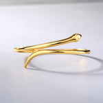 S925 sterling silver plated with 10K gold Chinese Zodiac Snake light luxury simple fashion bracelet