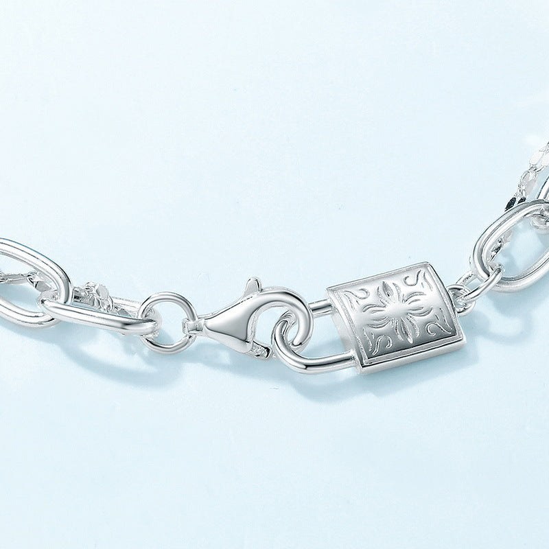 S925 純銀鍍厚銀白金雙層手鏈|日韓風精緻飾品首選