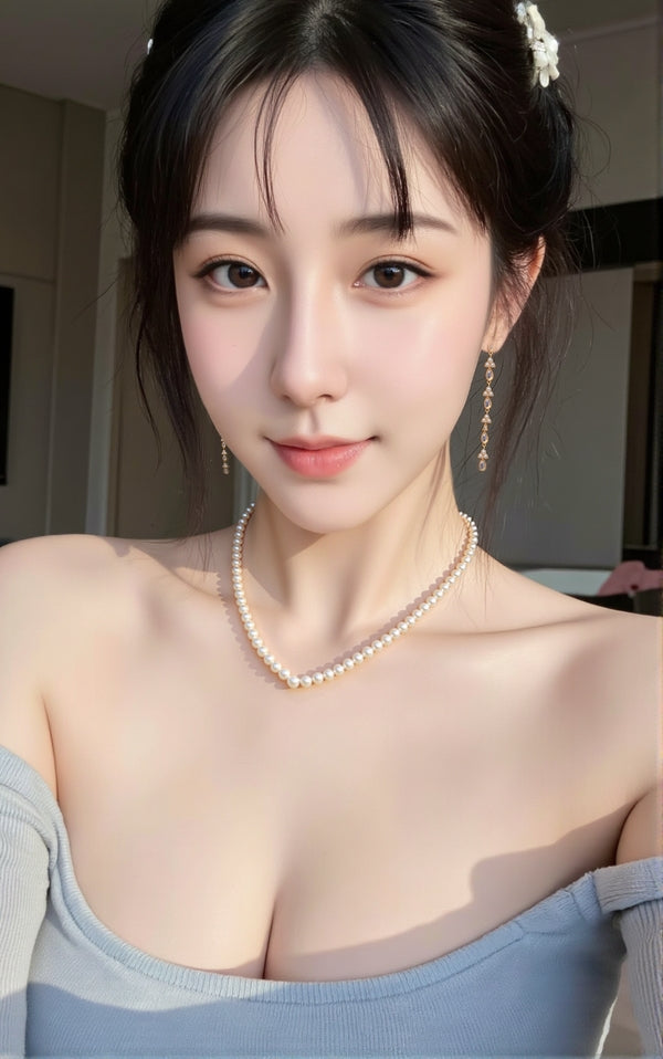 S925 sterling silver plated with 9K gold Japanese and Korean style light luxury shell pearl opal long earrings
