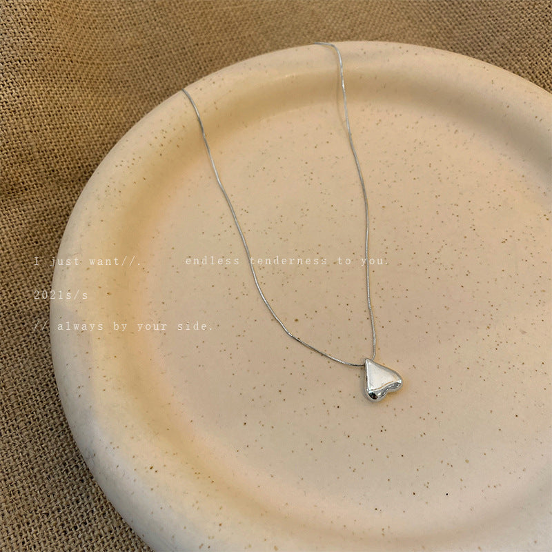 時尚波光粼粼鑲鑽抹茶綠吊墜項鍊氣質鎖骨鏈簡約設計感百搭項飾女