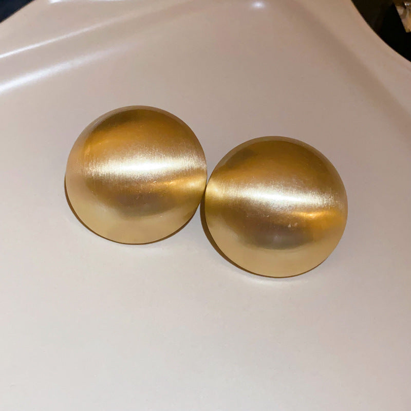 金色系~幾何豆豆耳釘小衆輕奢高級感耳環氣質百搭時尚簡約耳飾品
