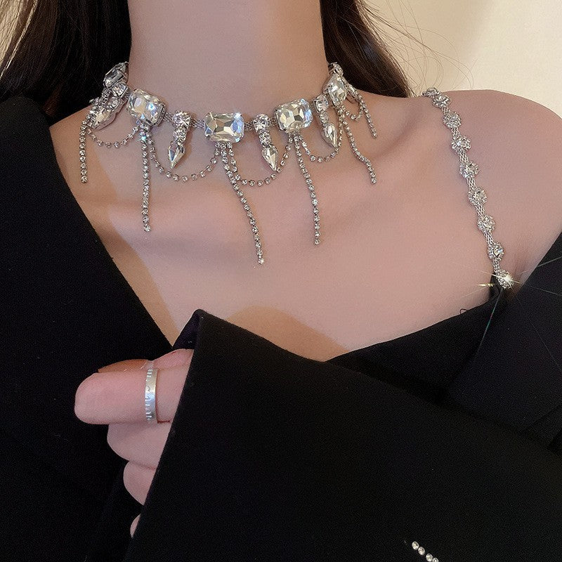 真金電鍍褶皺愛心淡水珍珠項鍊巴洛克設計感鎖骨鏈法式復古項飾女