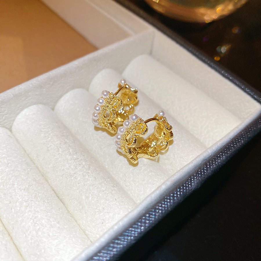 金色系~幾何豆豆耳釘小衆輕奢高級感耳環氣質百搭時尚簡約耳飾品