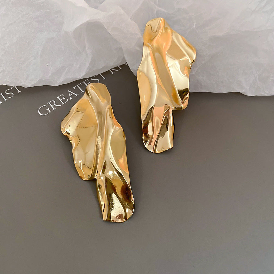 金色系~幾何豆豆耳釘小衆輕奢高級感耳環氣質百搭時尚簡約耳飾品
