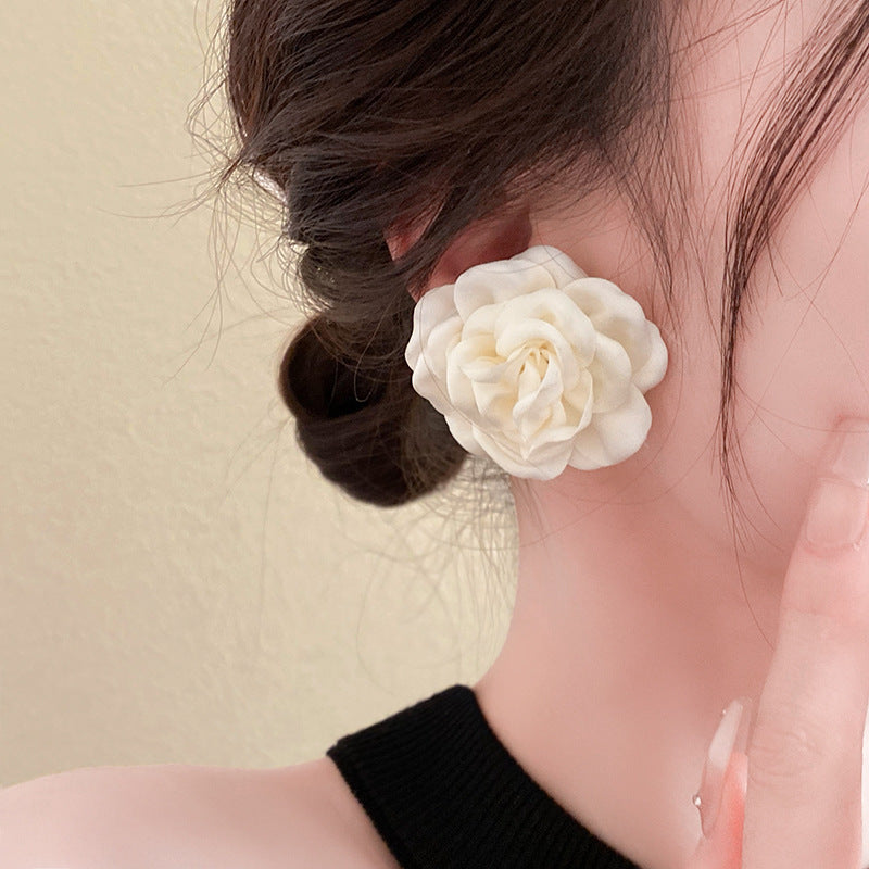 法式復古玫瑰花朵珍珠項鍊超仙氣質鎖骨鏈網紅時尚新款高級感項飾