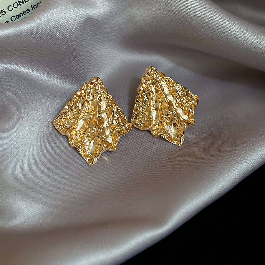 金色系~幾何豆豆耳釘小衆輕奢高級感耳環氣質百搭時尚簡約耳飾品
