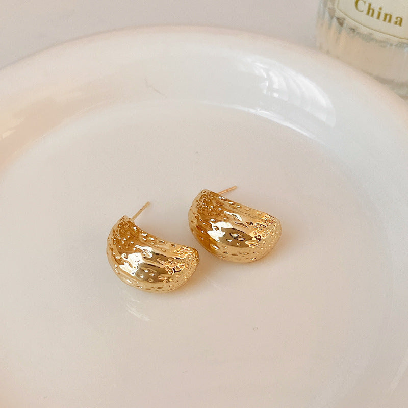 金色系~幾何豆豆耳釘小衆輕奢高級感耳環氣質百搭時尚簡約耳飾品