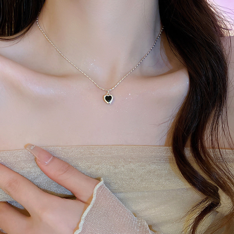 歐美時尚彩色愛心花朵珍珠項鍊波西米亞度假風項墜鎖骨鏈新款項飾