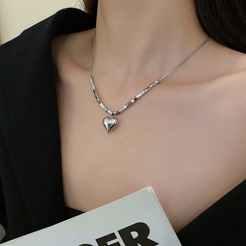 巴洛克珍珠橢圓鬱金香花朵項鍊時尚小衆鎖骨鏈氣質輕奢項飾女