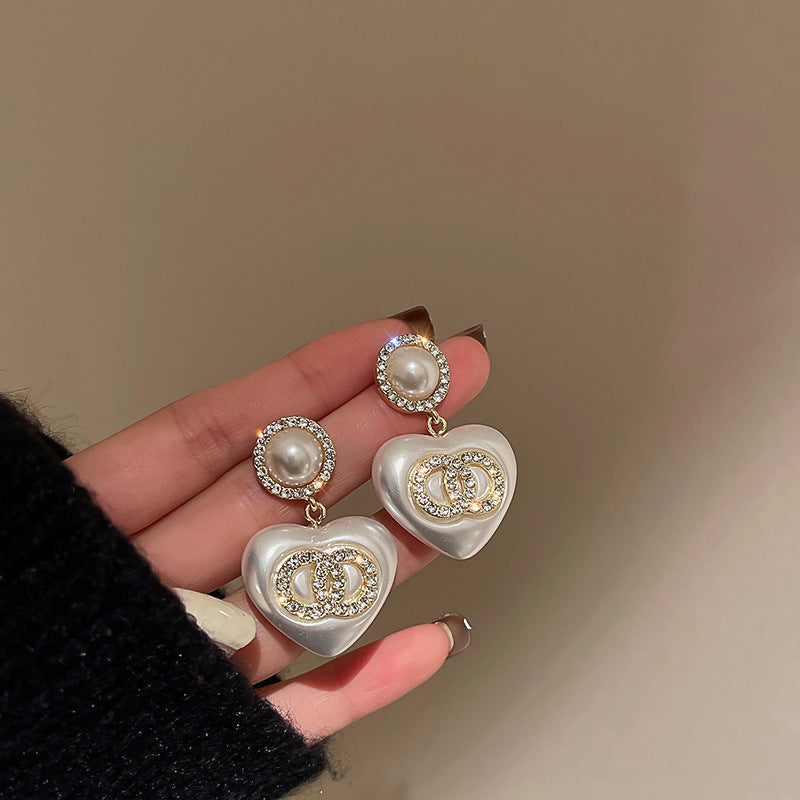 銀針花朵愛心流蘇耳環簡約時尚百搭耳扣小清新輕奢高級感耳飾
