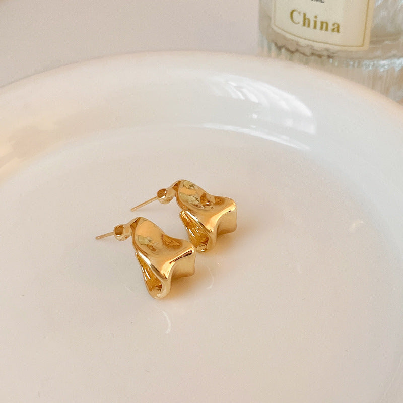 金色系~幾何豆豆耳釘小衆輕奢高級感耳環氣質百搭時尚簡約耳飾品