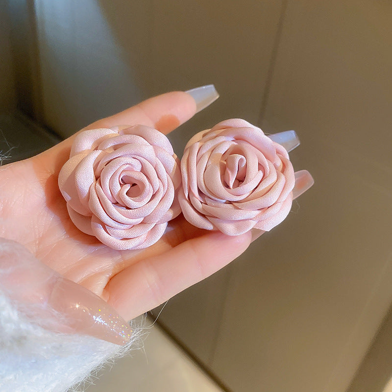銀針甜美花朵蝴蝶珍珠流蘇耳環時尚潮流耳釘氣質高級感耳飾女