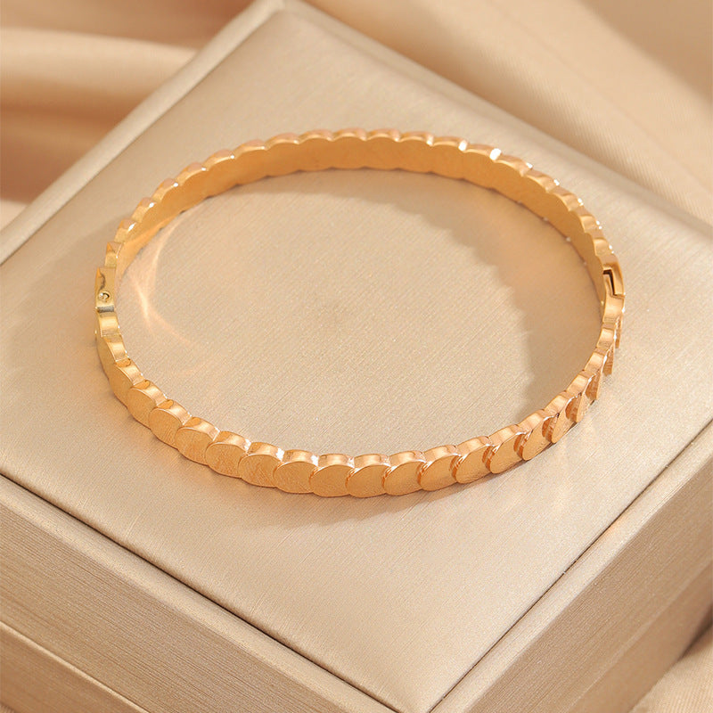 魚鱗鈦鋼手鐲ins小衆設計感新款潮輕奢氣質網紅爆款手飾品