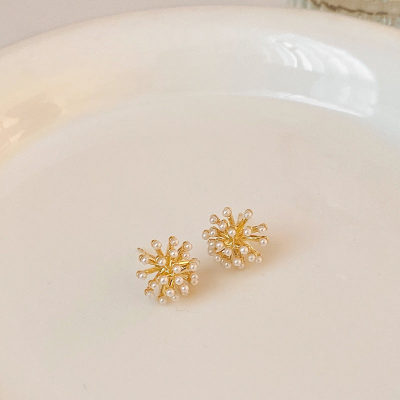 金色系~幾何豆豆耳釘小衆輕奢高級感耳環氣質百搭時尚簡約耳飾品