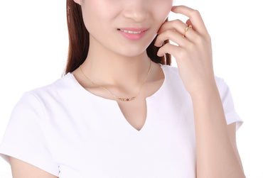 S925 sterling silver with 18K gold plated natural red tourmaline sky blue topaz lemon quartz necklace | Elegant and elegant design clavicle necklace
