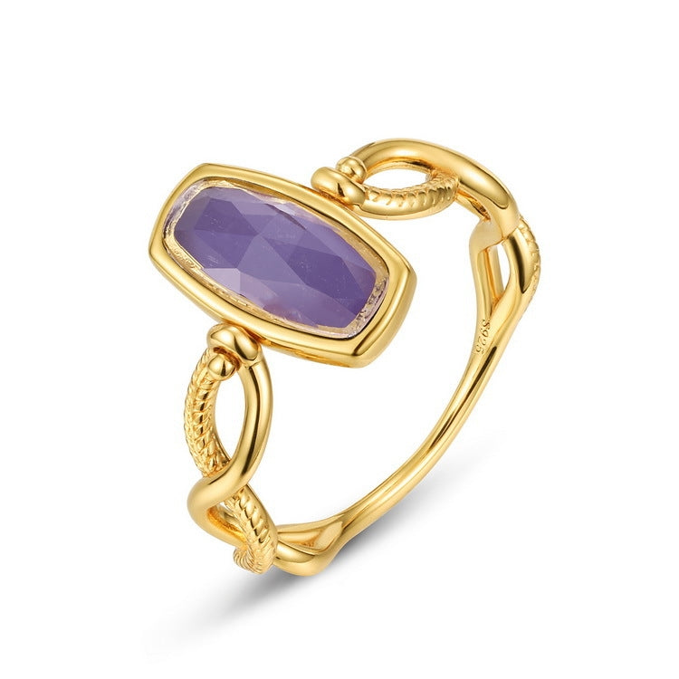 日韓風時尚吸睛必備！S925 純銀鍍10K金，合成青金石天然粉水晶纏繞首飾套裝