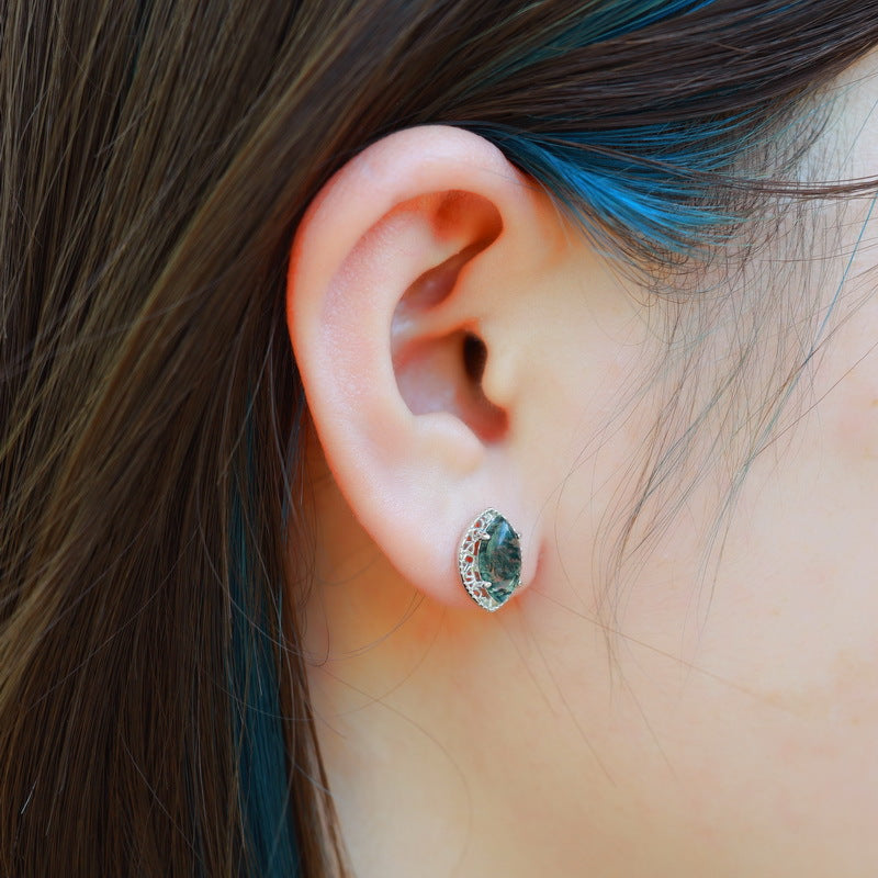 日韓風爆款！S925 純銀鍍 10K 金，合成藍歐泊首飾套裝