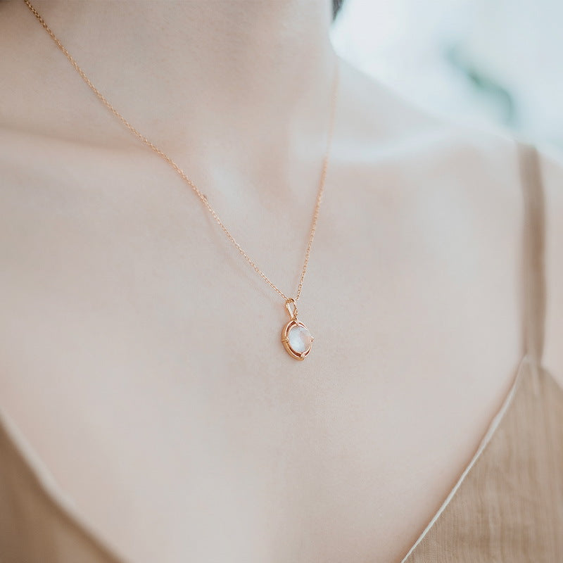 S925 純銀鍍 10K 金日韓風套裝｜天然粉水晶點綴，如糖果般甜蜜