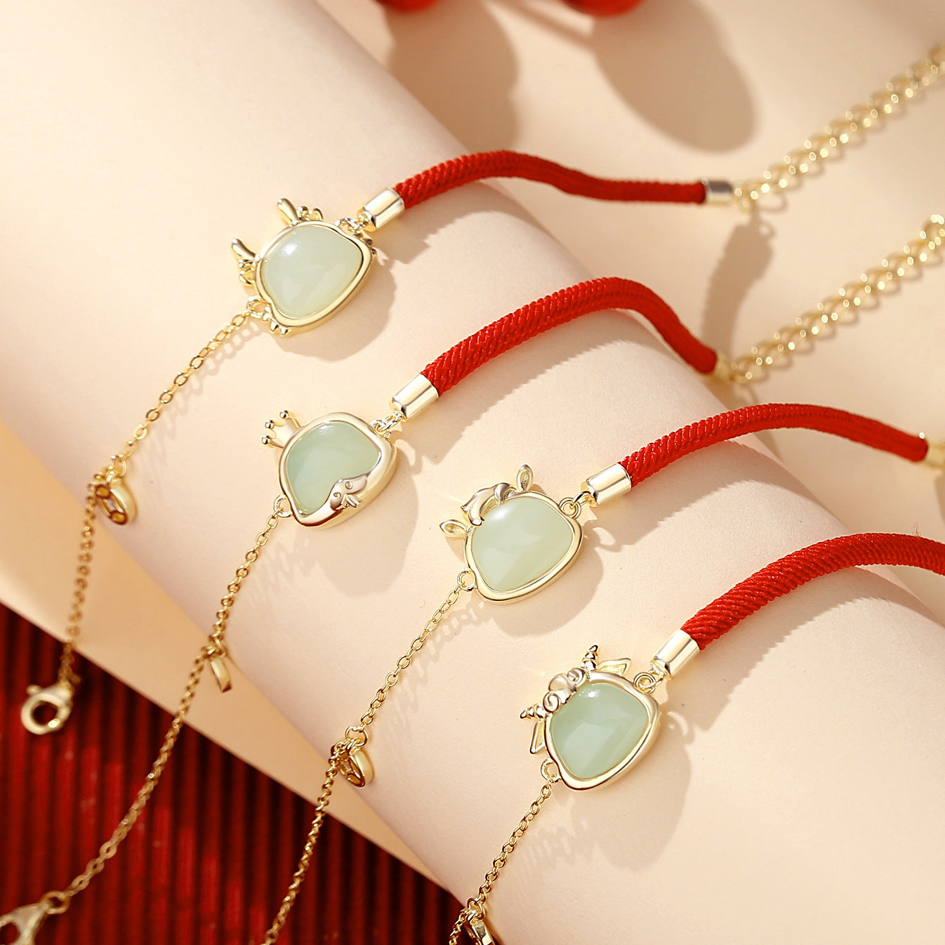 S925 sterling silver and gold-plated Hetian jade bracelet | The traditional meaning of the twelve zodiac signs attracts wealth and empowers