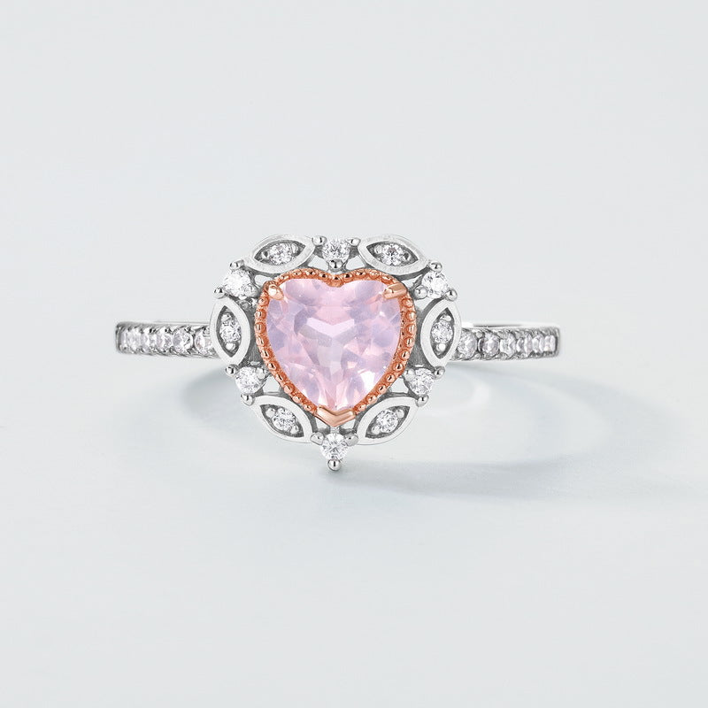 S925 Sterling Silver with Thick Platinum Plated Silver + Rose Gold Pearl and Rose Quartz Set | Romantic Jewelry for Long-Lasting Love 