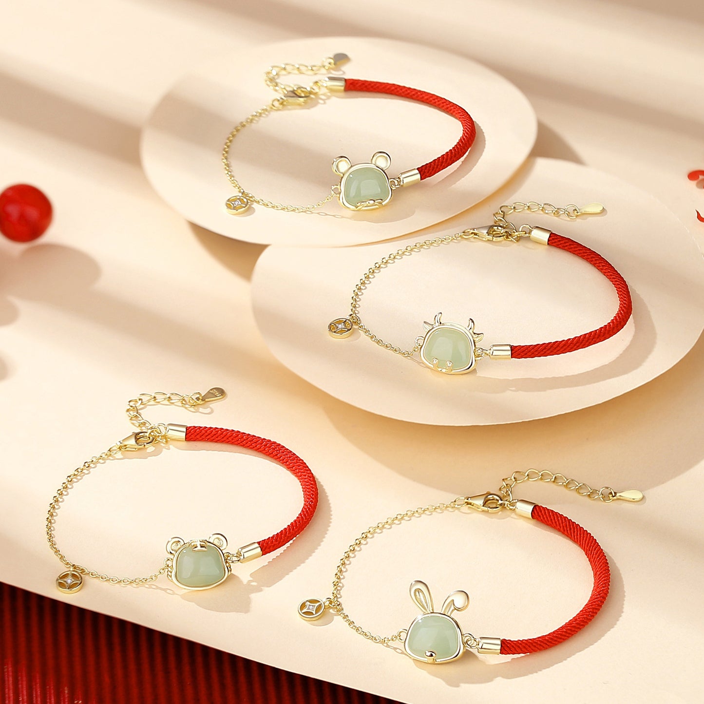 S925 sterling silver and gold-plated Hetian jade bracelet | The traditional meaning of the twelve zodiac signs attracts wealth and empowers