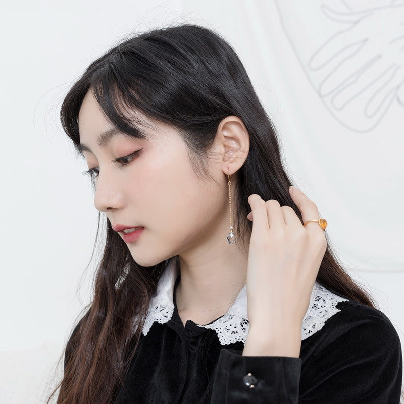 歐美風熱銷！S925 純銀鍍 9K 金，天然琥珀綠苔蘚戒指