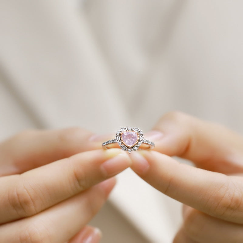 S925 Sterling Silver with Thick Platinum Plated Silver + Rose Gold Pearl and Rose Quartz Set | Romantic Jewelry for Long-Lasting Love 
