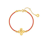 S925 sterling silver with 10K gold plated hand-brushed snake-shaped red rope bracelet | The Chinese Zodiac Snake, an oriental auspicious blessing jewelry