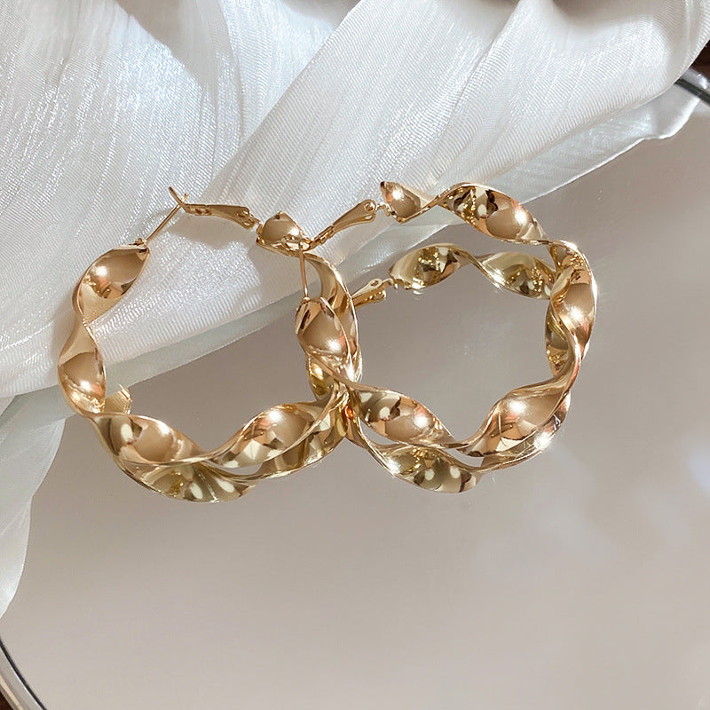 銀針多巴胺彩色耳圈甜美小清新簡約個性耳環設計感小衆歐美耳飾女