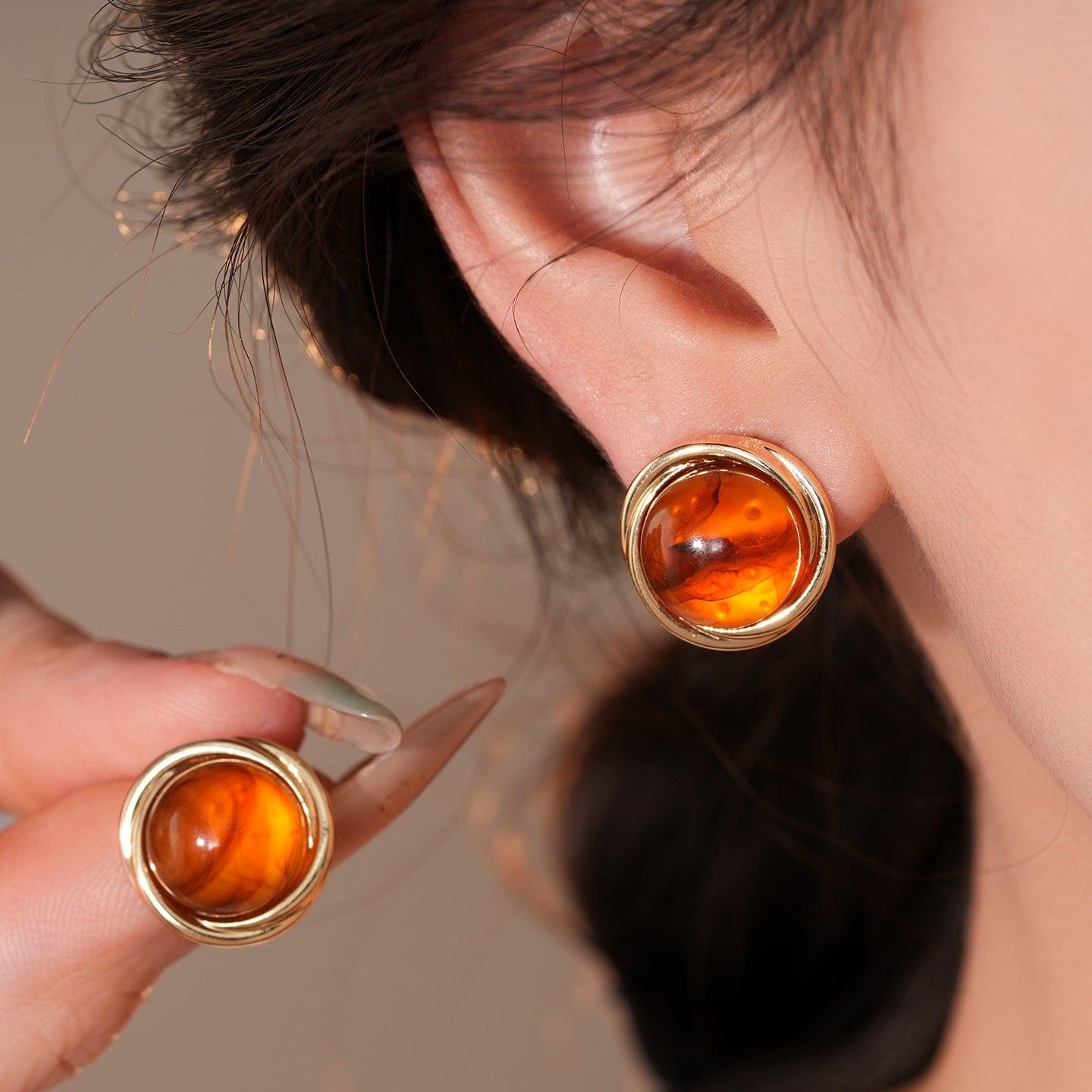 銀針復古美拉德幾何方形耳環輕奢高級感耳釘女時尚耳飾設計感小衆