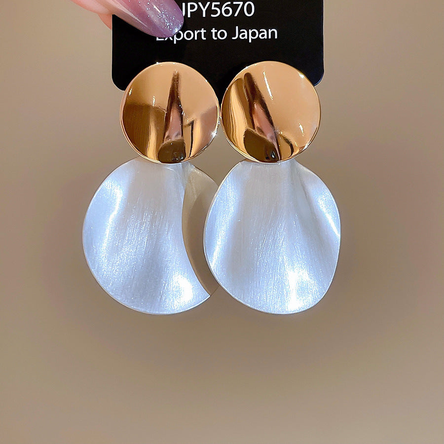 銀針圓圈銀色耳環輕奢高級感耳釘女冷淡風時尚百搭耳飾設計感小衆