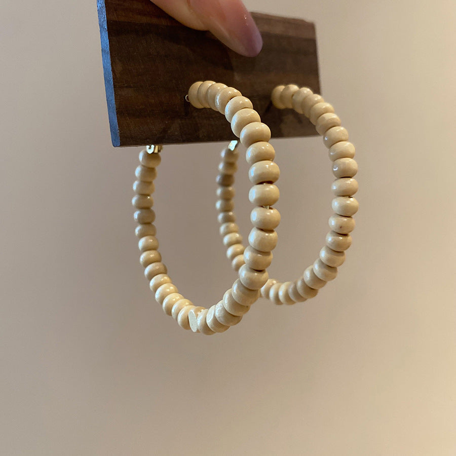 銀針樹脂暈染花朵耳環輕奢高級感耳釘復古時尚百搭耳飾設計感小衆