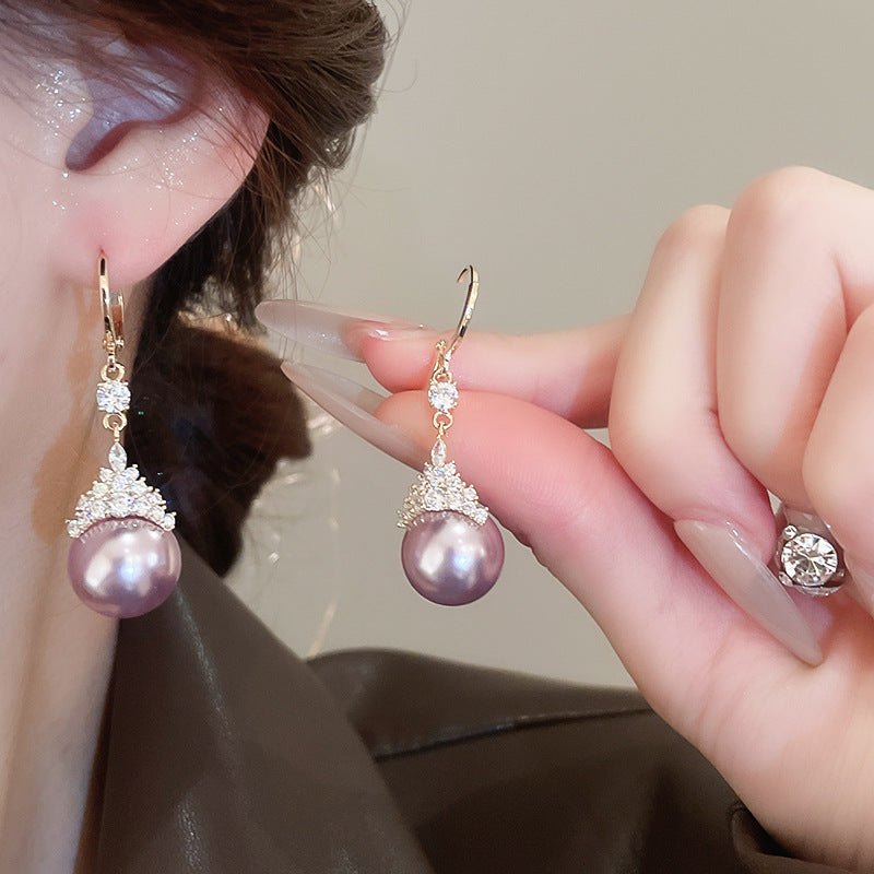 銀針輕奢鋯石几何蝴蝶花朵流蘇耳釘個性冷淡風耳環歐美高級感耳飾