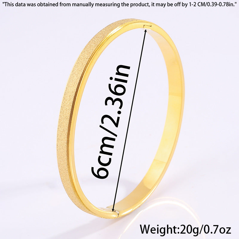 鈦鋼手鐲滿天星磨砂手鐲女生高級感跨境歐美時尚百搭不掉色手飾品