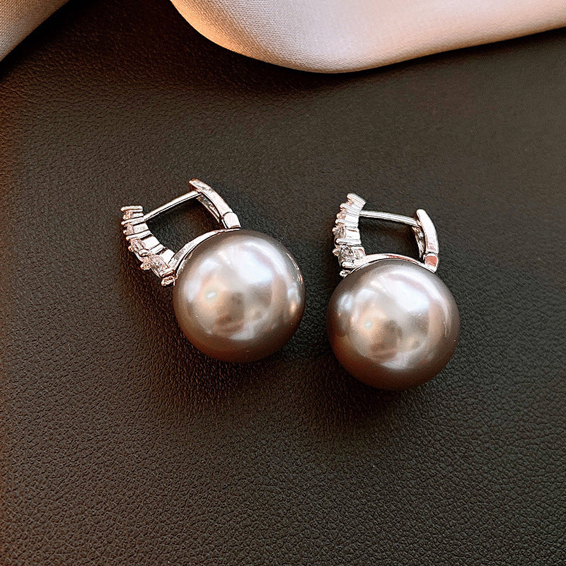 銀針超仙珍珠花朵流蘇耳環氣質時尚耳釘跨境歐美誇張高級感耳飾女