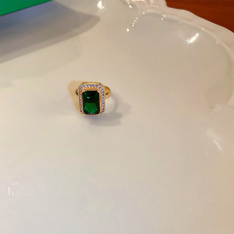 韓國ins風幾何珍珠花朵愛心開口戒指甜美氣質指環食指戒復古手飾