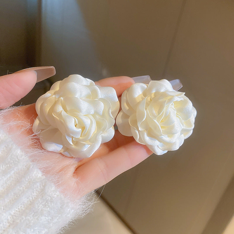 銀針甜美花朵蝴蝶珍珠流蘇耳環時尚潮流耳釘氣質高級感耳飾女