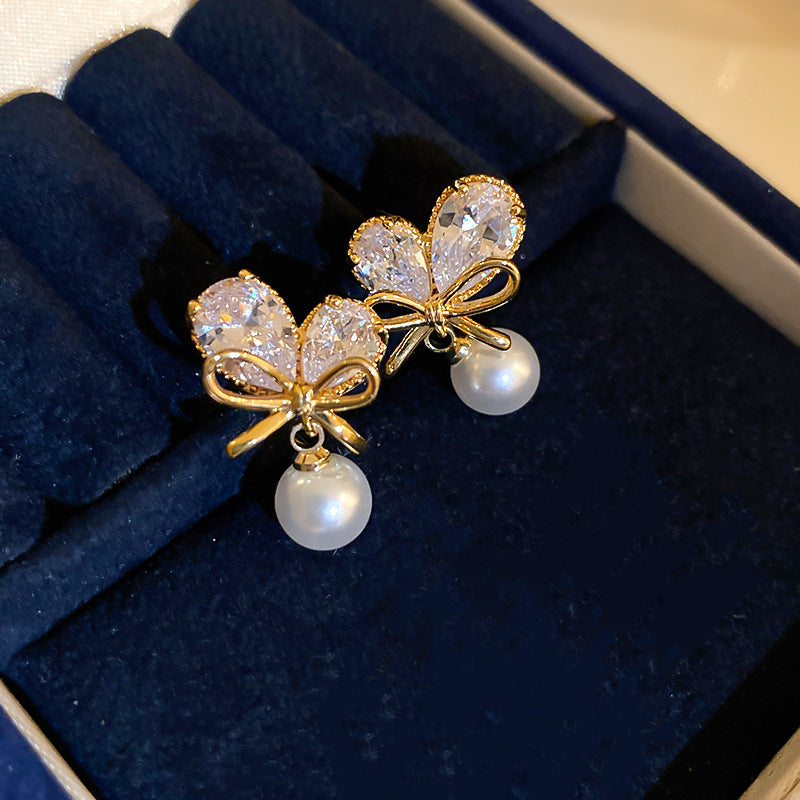 銀針法式復古字母豬鼻子土星珍珠耳環一款兩戴耳釘輕奢高級感耳飾