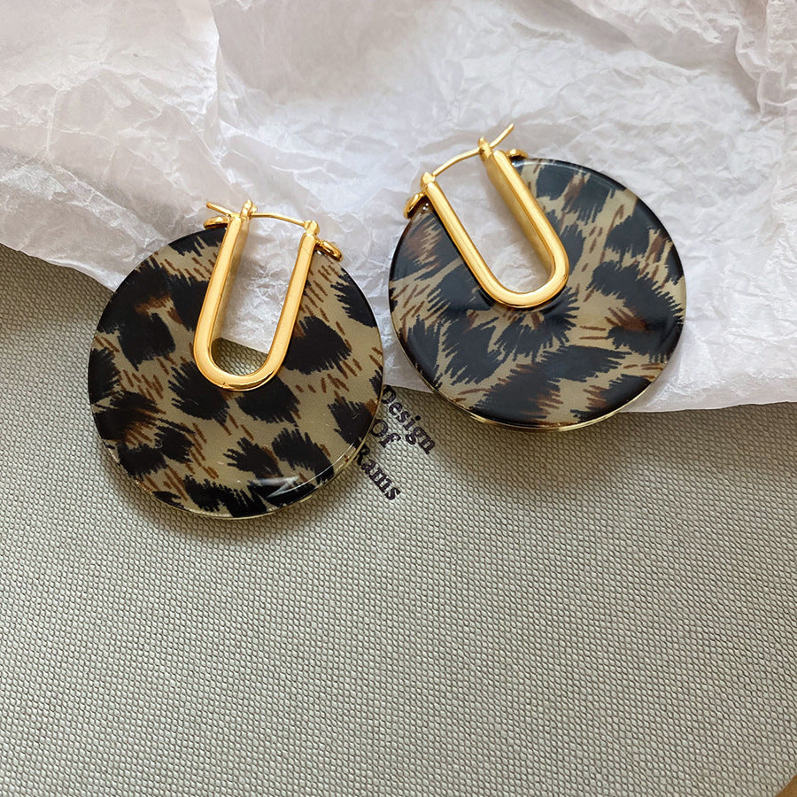 銀針樹脂不規則幾何形鏤空耳環輕奢高級感耳釘復古耳飾設計感小衆