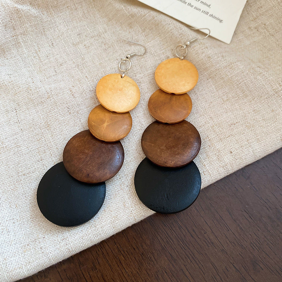 銀針樹脂不規則幾何形鏤空耳環輕奢高級感耳釘復古耳飾設計感小衆