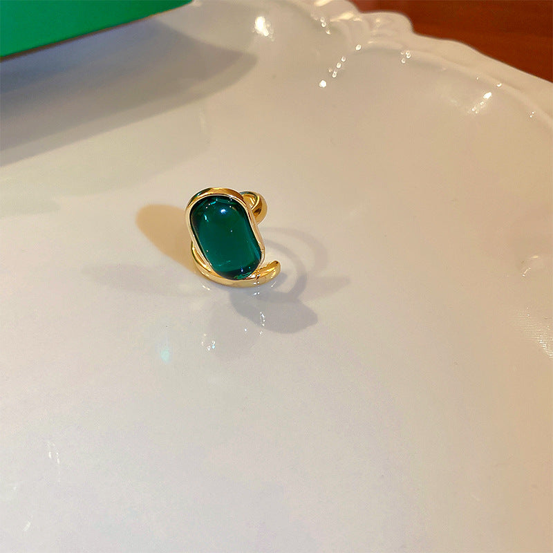 韓國ins風幾何珍珠花朵愛心開口戒指甜美氣質指環食指戒復古手飾