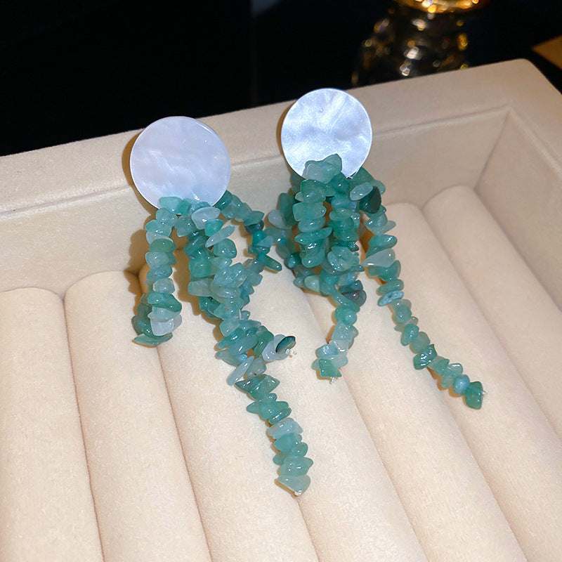 多巴胺幾何素圈耳環女方圓臉爆款高級感耳圈小衆設計耳釘甜美耳飾