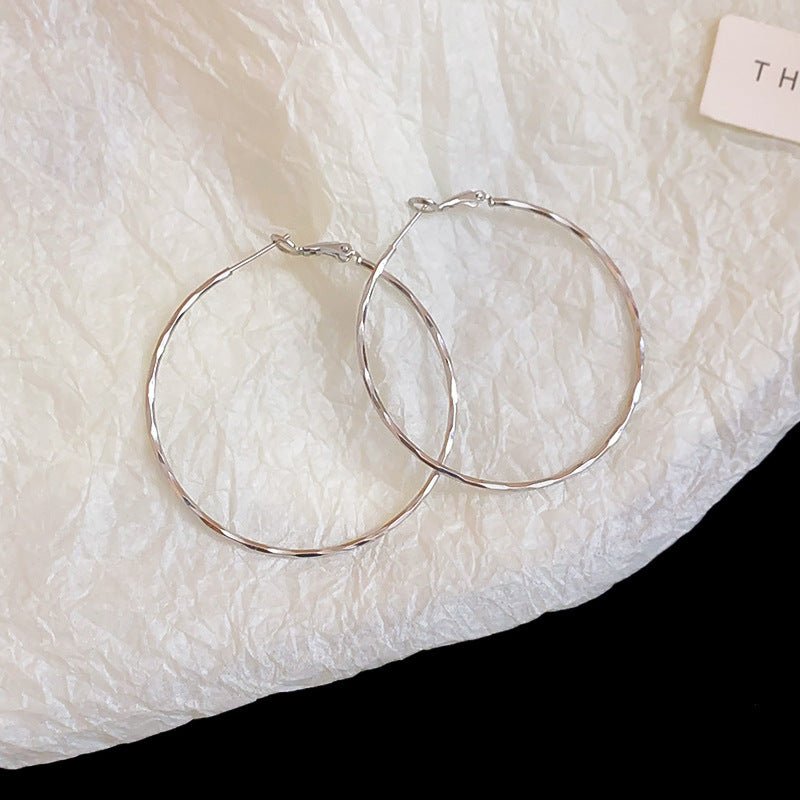 銀針多巴胺彩色耳圈甜美小清新簡約個性耳環設計感小衆歐美耳飾女