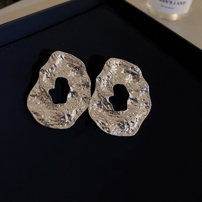 銀針冷淡風透明樹脂水滴花朵珍珠耳環時尚耳釘跨境歐美高級感耳飾