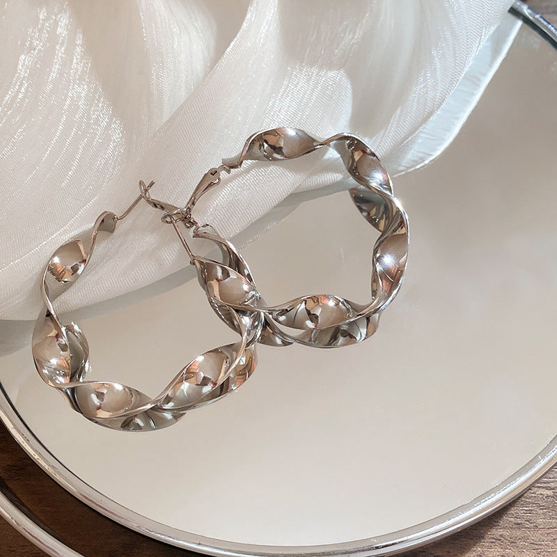 銀針多巴胺彩色耳圈甜美小清新簡約個性耳環設計感小衆歐美耳飾女