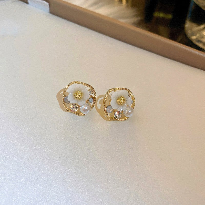 银针欧美跨境花朵几何流苏耳钉时尚金属风耳环轻奢高级感耳饰