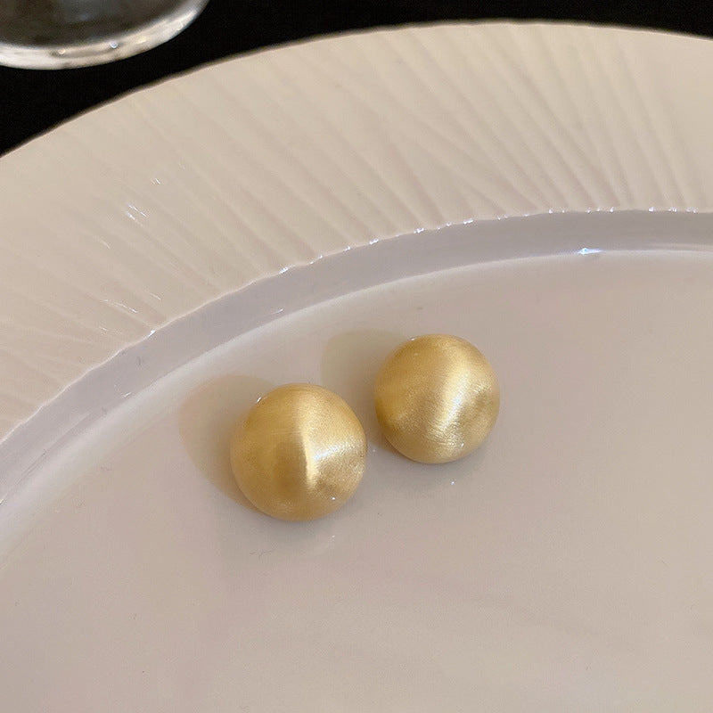 銀針歐美輕奢金屬風拉絲方形愛心耳環女網紅個性幾何耳釘時尚耳飾