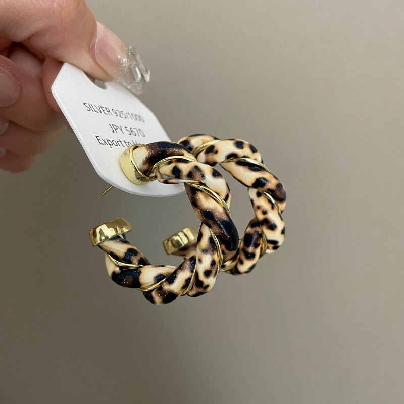 銀針樹脂不規則幾何形鏤空耳環輕奢高級感耳釘復古耳飾設計感小衆